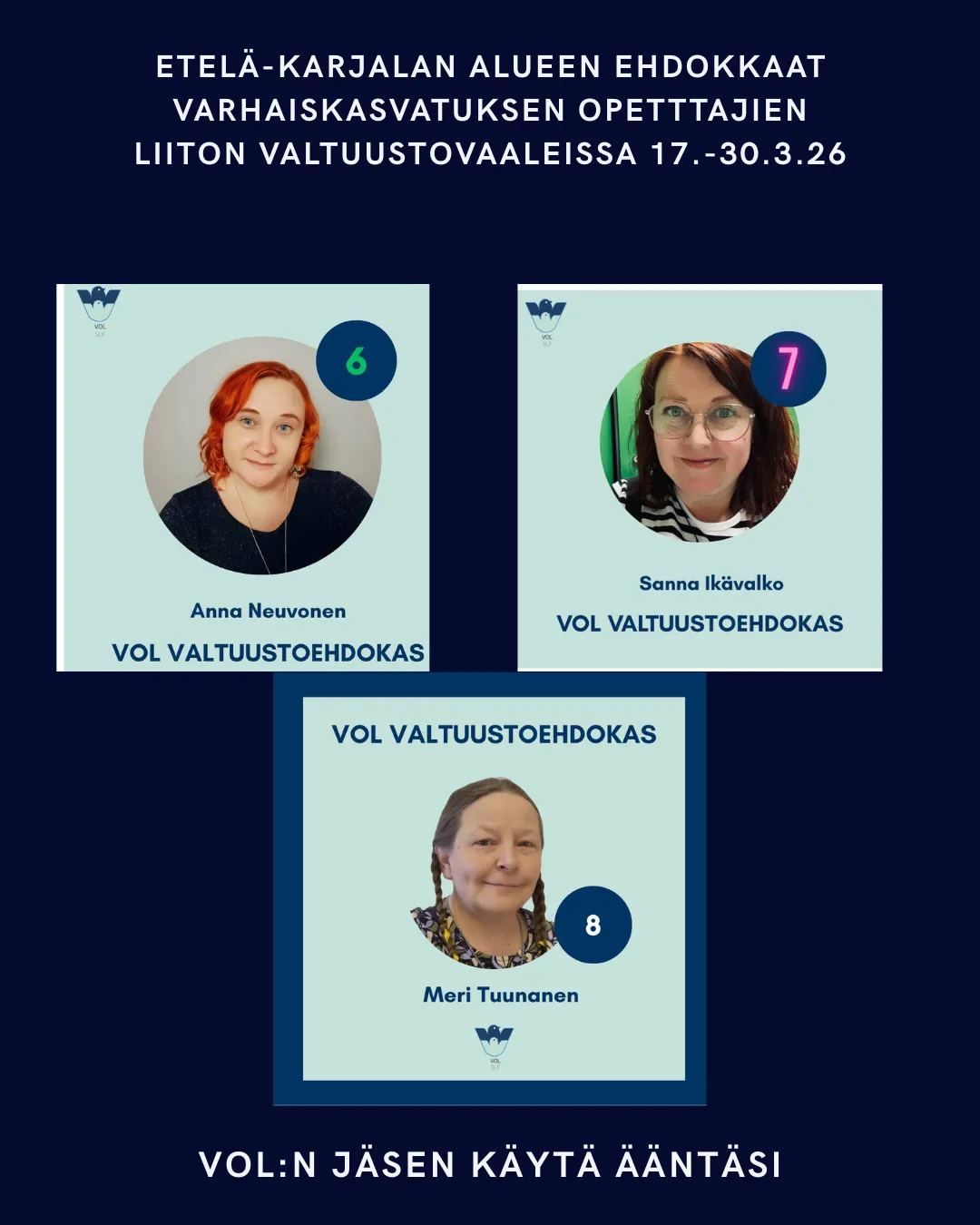 VOL ehdokkaat 2026